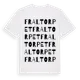 White t-shirt med Fraltorpet ordlek t-shirt