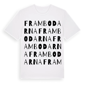 Frambodarna ordlek t-shirt – ekologisk bomull t-shirt från Pinshirt