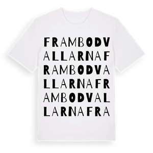Frambodvallarna ordlek t-shirt – ekologisk bomull t-shirt från Pinshirt
