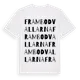 White t-shirt med Frambodvallarna ordlek t-shirt