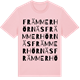 Pink Cotton t-shirt med Främmerhörnäs ordlek t-shirt
