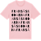 Pink Cotton t-shirt med Fransåsbodarna ordlek t-shirt