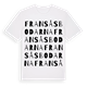 White t-shirt med Fransåsbodarna ordlek t-shirt