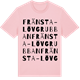 Pink Cotton t-shirt med Fränsta-Lövgrubban ordlek t-shirt