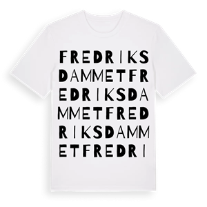 Fredriksdammet ordlek t-shirt – ekologisk bomull t-shirt från Pinshirt