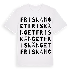 Friskänget ordlek t-shirt – ekologisk bomull t-shirt från Pinshirt