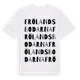 White t-shirt med Frölandsbodarna ordlek t-shirt