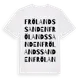 White t-shirt med Frölandssanden ordlek t-shirt