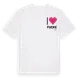 White t-shirt med Jag älskar Fucke t-shirt litet tryck