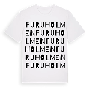 Furuholmen ordlek t-shirt – ekologisk bomull t-shirt från Pinshirt