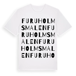 Furuholmsmalen ordlek t-shirt – ekologisk bomull t-shirt från Pinshirt