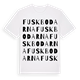 White t-shirt med Fuskbodarna ordlek t-shirt