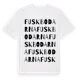 White t-shirt med Fuskbodarna ordlek t-shirt