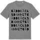 Mid Heather Gray t-shirt med Gäddbäcksdammet ordlek t-shirt