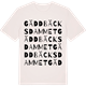 Vintage White t-shirt med Gäddbäcksdammet ordlek t-shirt