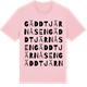 Pink Cotton t-shirt med Gäddtjärnåsen ordlek t-shirt