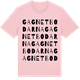 Pink Cotton t-shirt med Gagnetbodarna ordlek t-shirt