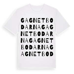 Gagnetbodarna ordlek t-shirt – ekologisk bomull t-shirt från Pinshirt