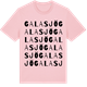 Pink Cotton t-shirt med Galasjö ordlek t-shirt