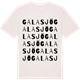 Vintage White t-shirt med Galasjö ordlek t-shirt