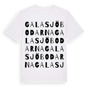 Galasjöbodarna ordlek t-shirt – ekologisk bomull t-shirt från Pinshirt