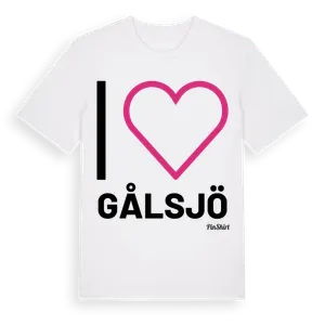 Jag älskar Gålsjö t-shirt stort tryck – ekologisk bomull t-shirt från Pinshirt
