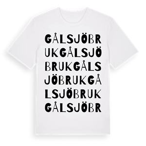 Gålsjö bruk ordlek t-shirt – ekologisk bomull t-shirt från Pinshirt