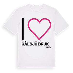 Jag älskar Gålsjö bruk t-shirt stort tryck – ekologisk bomull t-shirt från Pinshirt