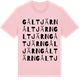 Pink Cotton t-shirt med Gåltjärn ordlek t-shirt