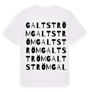 Galtström ordlek t-shirt – ekologisk bomull t-shirt från Pinshirt