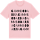 Pink Cotton t-shirt med Gammbodarna ordlek t-shirt
