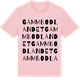 Pink Cotton t-shirt med Gammbodlandet ordlek t-shirt
