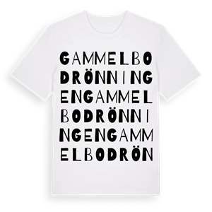 Gammelbodrönningen ordlek t-shirt – ekologisk bomull t-shirt från Pinshirt
