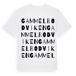 Gammelbodviken ordlek t-shirt – ekologisk bomull t-shirt från Pinshirt