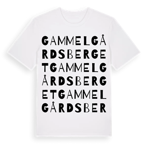 Gammelgårdsberget ordlek t-shirt – ekologisk bomull t-shirt från Pinshirt