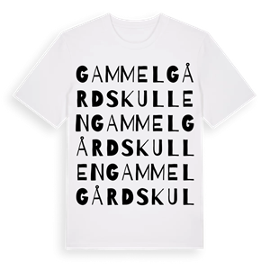 Gammelgårdskullen ordlek t-shirt – ekologisk bomull t-shirt från Pinshirt