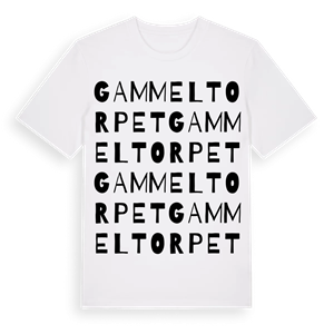 Gammeltorpet ordlek t-shirt – ekologisk bomull t-shirt från Pinshirt