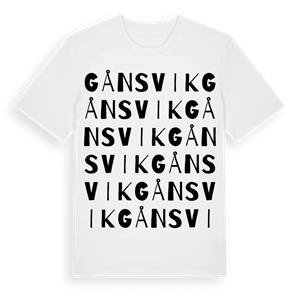 Gånsvik ordlek t-shirt – ekologisk bomull t-shirt från Pinshirt