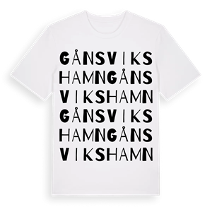 Gånsvikshamn ordlek t-shirt – ekologisk bomull t-shirt från Pinshirt