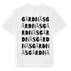 White t-shirt med Gårdnäs ordlek t-shirt