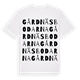 White t-shirt med Gårdnäsbodarna ordlek t-shirt