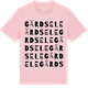 Pink Cotton t-shirt med Gärdsele ordlek t-shirt