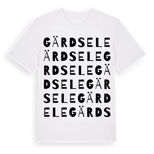 Gärdsele ordlek t-shirt – ekologisk bomull t-shirt från Pinshirt