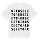 White t-shirt med Gårdselet ordlek t-shirt