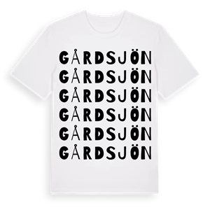 Gårdsjön ordlek t-shirt – ekologisk bomull t-shirt från Pinshirt