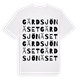 White t-shirt med Gärdsjönäset ordlek t-shirt