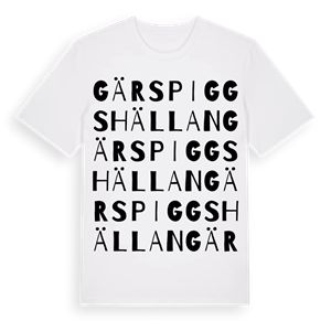 Gärspiggshällan ordlek t-shirt – ekologisk bomull t-shirt från Pinshirt