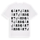 White t-shirt med Gårtjärn ordlek t-shirt