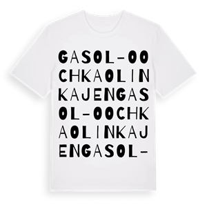 Gasol- ooch kaolinkajen ordlek t-shirt – ekologisk bomull t-shirt från Pinshirt
