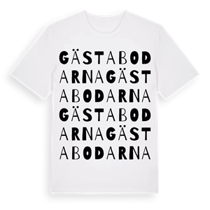 Gästabodarna ordlek t-shirt – ekologisk bomull t-shirt från Pinshirt